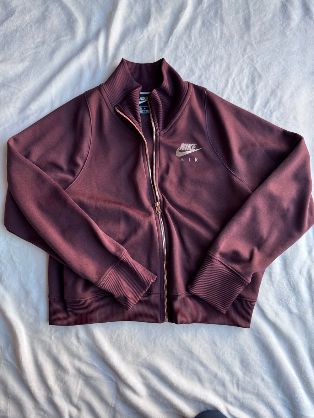 Nike Women's Maroon Zip-Up Air Track Jacket